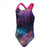 Front - Speedo Girls Digital Print Splashback One Piece Swimsuit