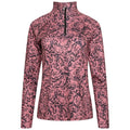 Front - Dare 2B Womens/Ladies Divulge Animal Print Half Zip Base Layer Top