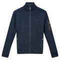 Coronet Blue-Danger Red - Front - Regatta Mens Newhill Marl Full Zip Fleece Jacket