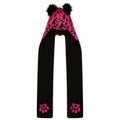 Front - Dare 2B Childrens/Kids Snowplay Leopard Print 3 in 1 Hat Scarf