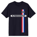 Front - Oasis Unisex Adult Knebworth Vertical Stripe T-Shirt