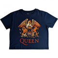 Front - Queen Womens/Ladies Classic Crest Crop Top