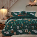 Front - Furn Winter Pines Fleece Duvet Cover Set