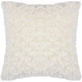 Front - Heya Home Faux Fur Fluff Ball Cushion Cover