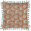 Front - Paoletti Salisa Cotton Velvet Floral Cushion Cover