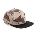 Front - Beechfield Camouflage Retro Snapback Cap