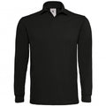 Front - B&C Mens Heavymill Cotton Long Sleeve Polo Shirt