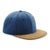 Front - Beechfield Unisex Faux Suede Peak Snapback Cap