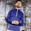 Royal Blue- Arctic White - Back - AWDis Just Cool Mens Half Zip Sweatshirt