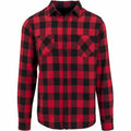 Front - Build Your Brand Mens Checked Flannel Shirt