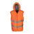 Front - Yoko Unisex Adults Hi Vis Kensington Hooded Gilet