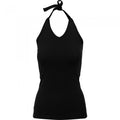 Front - Build Your Brand Womens/Ladies Sleeveless Halter Neck Shirt