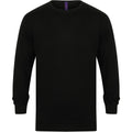 Front - Henbury Mens Crew Neck 12 Gauge Fine Knit Jumper / Sweatshirt