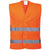 Front - Portwest Unisex High Visibility Two Band Safety Work Vest (Pack of 2)