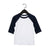 Front - Bella + Canvas Toddler 3/4 Sleeve Baseball Tee