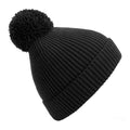 Front - Beechfield Unisex Engineered Knit Ribbed Pom Pom Beanie