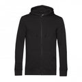 Front - B&C Mens Organic Zipped Hoodie