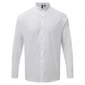 Front - Premier Mens Grandad Collar Long-Sleeved Shirt