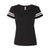 Front - LAT Women's Football V-Neck Fine Jersey Tee