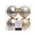 Front - Kaemingk Shatterproof Plain Christmas Baubles (Pack Of 4)