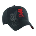 Front - Liverpool FC Unisex Adult Obsidian Crest Baseball Cap