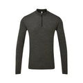 Front - TOG24 Mens Nevis Merino Wool Zip Neck Base Layer Top