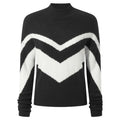 Front - TOG24 Womens/Ladies Piste Chevron Stripe Knitted Jumper