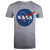 Front - NASA Mens Circle Marl Logo T-Shirt