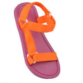 Orange-Pink - Front - Sand Rocks Womens-Ladies Sandals