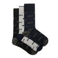 Front - Weird Fish Mens Ronan Bone Socks (Pack of 3)