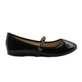 Front - Where's That From Womens/Ladies Josie Patent Faux Leather Straps Ballerina Flats