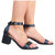 Front - Where's That From Womens/Ladies Emani Strappy Satin Peep Toe Mid High Block Sandals