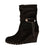 Front - Where's That From Womens/Ladies Bryony Suede Knitted Collar Wedge Ankle Boots