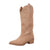 Front - Where's That From Womens/Ladies Desert Embroidered Faux Suede Side Zip Cowboy Boots