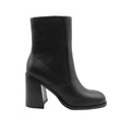 Front - Where's That From Womens/Ladies Keisha PU Side Zip Block Heel Mid Calf Boots