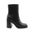 Front - Where's That From Womens/Ladies Keisha PU Side Zip Block Heel Mid Calf Boots