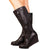 Front - Where's That From Womens/Ladies Lara Faux Leather Side Zip Wedge Mid Calf Boots