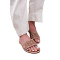 Front - Where's That From Womens/Ladies Note Text Straps Beaded Flat Sandals