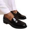 Front - Where's That From Womens/Ladies Houston Patent Leather Slip-on Wide Loafers