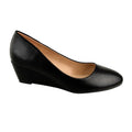 Front - Where's That From Womens/Ladies Kieran PU Wide Platform Low Wedge Court Shoes