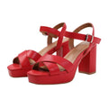 Front - Where's That From Womens/Ladies Marcia PU Strappy Platform Block High Heels