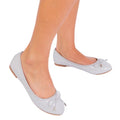 Front - Where's That From Girls Truth Glitter Slip-on Ballerina Flats