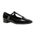 Front - Where's That From Womens/Ladies Cairo Patent Leather T-Bar Buckle Detail Low Block Heel Shoes