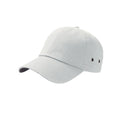 White - Front - Atlantis Action 6 Panel Chino Baseball Cap