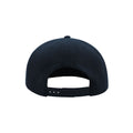 Navy - Back - Atlantis Children-Kids Flat Visor 6 Panel Snap Back Cap