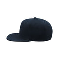 Navy - Lifestyle - Atlantis Children-Kids Flat Visor 6 Panel Snap Back Cap