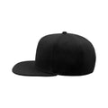 Black - Lifestyle - Atlantis Children-Kids Flat Visor 6 Panel Snap Back Cap