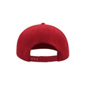 Red - Back - Atlantis Children-Kids Flat Visor 6 Panel Snap Back Cap