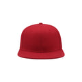 Red - Pack Shot - Atlantis Children-Kids Flat Visor 6 Panel Snap Back Cap