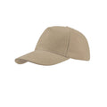 Khaki - Front - Atlantis Liberty Five Buckle Heavy Brush Cotton 5 Panel Cap